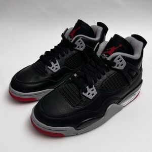 Nike Air Jordan 4 Retro Bred Reimagined Black Red GS 5Y Womens 6.5